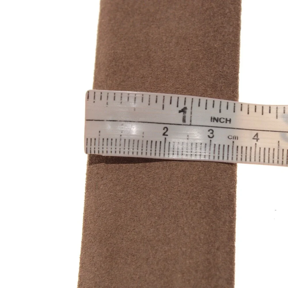 Di Bianco NWT Cut to Size Dress Belt In Solid Brown Suede Leather One Size